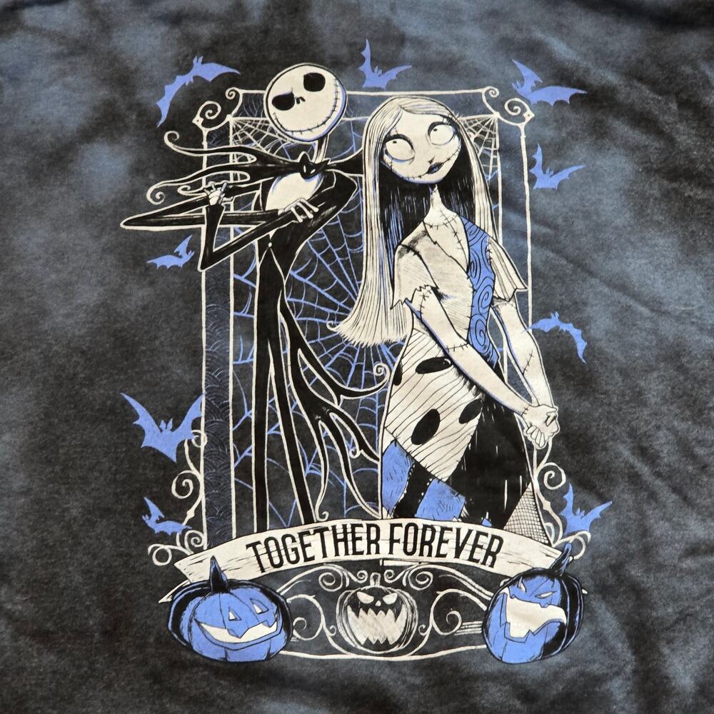 Disney Nightmare Before Christmas Jack Skellington Sally Tie Dye Hooded Sweater